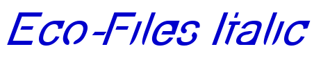 Eco-Files Italic 字体